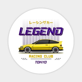 Midnight Racer Yellow CRX JDM Magnet